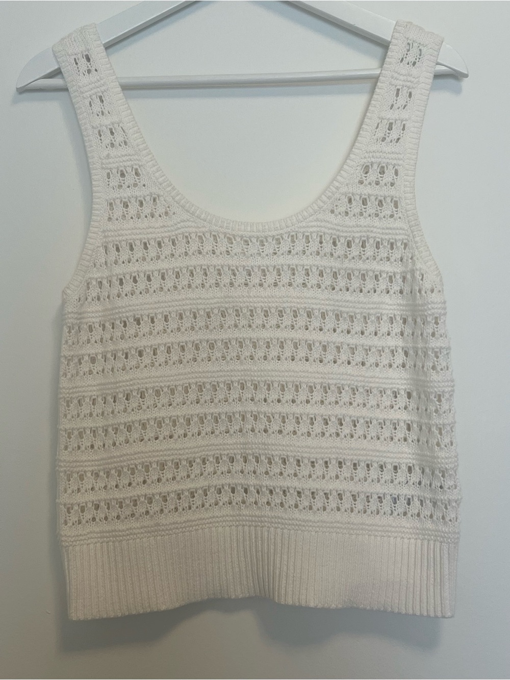 Old Navy Cream Crochet Openwork Tank
